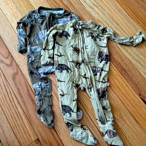 TWO Posh Peanut footie pajamas
